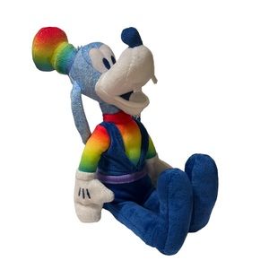 Goofy Disney Rainbow Collection Pride Plush LGBTQ Pride 9" Sitting Down